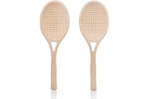SUCK UK Servidores de Ensalada de Tenis, Madera, Beige, 1.00x8.50x25.00 cm