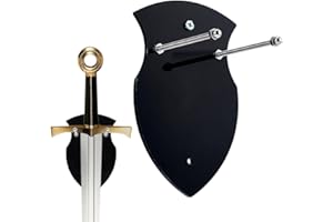 DICOSMETIC Sword Katana Wall Mount Holder Black Plaque Swords Hanger Sword Vertical Display Holder Single Stand Rack for Swords Collectors Home Decor Men Husband Gift