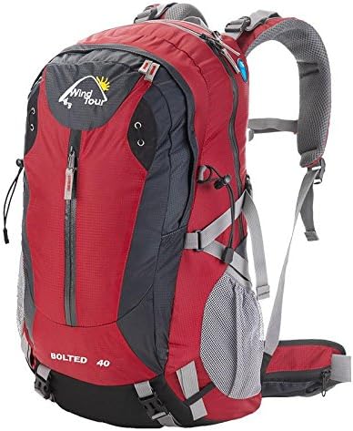 YYY-Outdoor travel backpack 40L mountaineering bag backpack rain cover , red