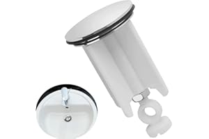 Frogetu 1 Stücke Abflussstopfen,Universal Waschbeckenstöpsel 40mm Abfluss-Stöpsel aus Messing mit Gummi,Stöpsel Waschbecken,für Waschbecken im Bad und Bidets Höhenverstellbar