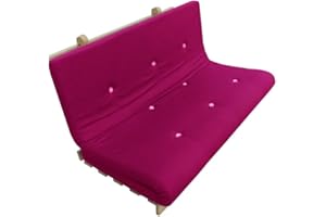 My Layabout Solid memory Foam Futon Mattress | Roll Out/Fold up Guest Bed | 10 Colours | 3 Sizes. (Double | 190cm x 125cm, Fushia)