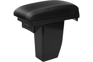 YJYWZH Accoudoirs pour Peugeot 2008 Accoudoir Couche Double Boîte d'accoudoir Consoles Stockage Boîte Années d'adaptation 2012-2018(Blanc)