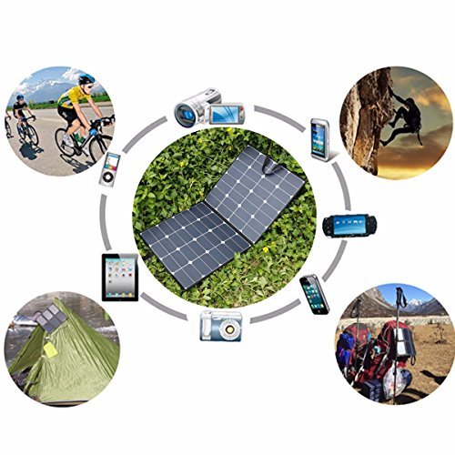 Solarpanel MOHOO® Solar-Ladegerät 5.5A 18V 100W sunpower_Chip Monokristalline Silizium-Solarzellen Faltbare Solarzellen mit MC4 Ladekabel für Auto-Batterien, Auto, RV, Boot Solar-Straßenlaterne usw. - 5