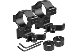 KEENZO 1'' 25.4mm/30mm Anello di Montaggio Universale, Rilascio Rapido Adattatore della Ferrovia per 20mm Weaver Picatinny, Profilo Medio/Alto, Nero