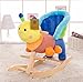 Produktbild Baby Schaukelpferd Kinderspielzeug Stuhl 1-5 Jahre Kind Jungen Und Mädchen Kind Frühe Kindheit Wiege Auto Holz Cartoon Plüsch Tier Trojaner Puzzle Geburtstagsgeschenk