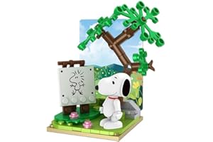 BlueBrixx Pro 107355 – Snoopy zeichnet Woodstock aus Klemmbausteinen mit 89 Bauelementen