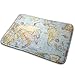 Produktbild ghkfgkfgk Non-Slip Thick Atlas World Map Blue Travel Doormat Water Absorbent Bathroom Rugs Machine-Washable Bath Mats 15.7x23.6 Inches