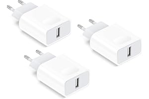 NOZDORMU Cargador USB, 3-Pack 2.1A/5V Enchufe USB Adaptador Pared Universal Compatible con iPhone 11 X/XS/XS MAX/XR 8 7 6 6S Plus SE 2020 5S, Samsung Galaxy S9 S8 S7, Android,Tableta,Pad