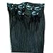 Price comparison product image 16" Clip In Hair Extensions 100% Remy Human Hair 6 piece Half Head Set 40g All Colours (Jet Black #1)