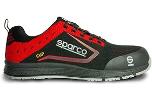 SPARCO Cup S1p, Chaussures de sécurité légères Cup S1P Albert Noir/Rouge Taille 40 Mixte