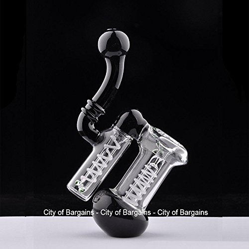 Bubbler / Glaspfeife mit 2 Trommelperkolatoren handgefertigt Pfeife - 6