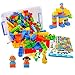 Produktbild HJXJXJX Kinder große Partikel Plastikblöcke Spielzeug Baby Erleuchtung Puzzle frühen Bildung Medium 220 Kapseln Bausteine Geschenke