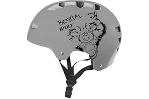 ‎BESTIAL WOLF Bestialer Wolf | Helm | Skateboard | Kinderroller | Freestyle-Scooter | Skate | Stunt-Scooter | BMX | CE-zugelassen | Sport & Outdoor | Verstellbar | Unisex | 8 bis 99 Jahre