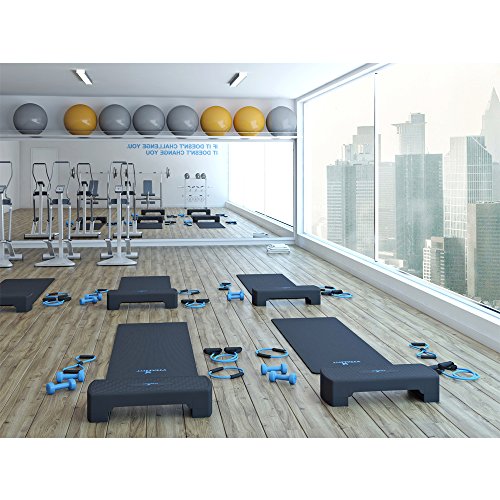 Vitalifit Stepper Expander Set Aerobic Hanteln Fitness Matte Yogamatte Krafttraining - 6