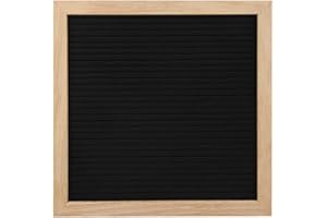 WIFEHELPER Tablica ogłoszeń DIY znaki wymienne litery cyfry tablica na listy tablica z wiadomościami do rekwizytu do dekoracji pokoju, 25,5 x 25,5 x 2 cm (czarny)