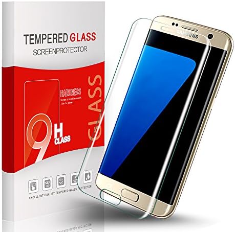 Utmury Screen Protector for Samsung Galaxy S7 Edge, Premium Anti Shock Ultra Clear Tempered Glass Screen Protector 9H Hardness Tempered Design Glass Screen