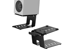 suptek Regulowane statywy głośnikowe metalowe, nośność 10 kg/szt., z podkładkami antywibracyjnymi, wym. 22,6x14x12,2 cm SDM002EMB