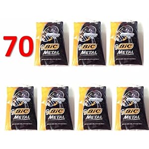 Bic Metal Quality Disposable Men's Shaving Razors, Best Single Blade, 7X10-count - Image 2