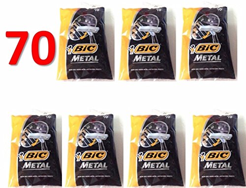 Bic Metal Quality Disposable Men's Shaving Razors, Best Single Blade, 7X10-count - Image 3