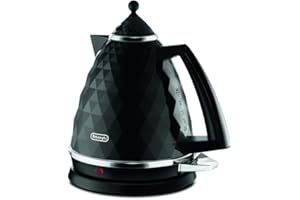 De'Longhi Brilliante Kettle, anti-scale filter, 1.7 Liters, 360° swivel base, KBJ3001BK, Black