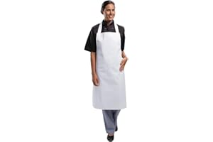 Whites Chefs Clothing Apparel Apron Polycotton White Kitchen Catering Cooking Craft