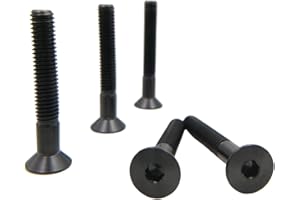 RISON-Titanium Bulloni a Testa Svasata in Titanio GR5 M6x1.0x35mm, Viti a Testa Piatta con Esagono Incassato, Viti a Testa Brugola Bullone Meccanico Viti Filettate per Bicicletta, MTB, 5 Pezzi