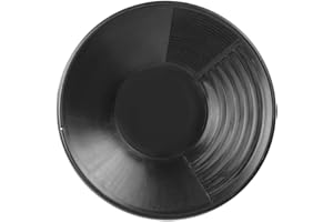 LEFTWEI Casserole Minière En Plastique Noir, PoêLe Multifonctionnelle en Plastique Noir Pour Extraction de L'Or, Tamisage Rapide, Outil de Classification de L'Or