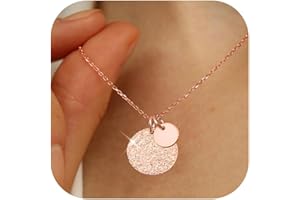 LOLIAS Halskette Damen Silber 925 Kette Wasserfest Silberkette Goldkette Damen Herz Münze Anhänger Schmuck Silber Gold Rosegold