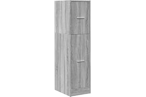 vidaXL Armadietto da Farmacia Grigio Sonoma 30x41x118 cm in Truciolato, Mobile da Farmacia, Arredamento da Farmacia, Mobile con cassetti da Farmacia