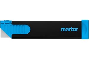 MARTOR couteau de sécurité avec rétraction de la lame, SECUNORM HANDY, cutter professionnel, petit, acier, droitiers & gauchers