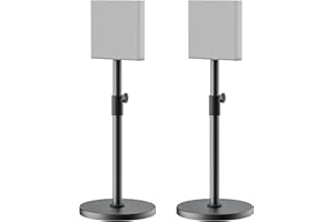 NOTIELA Par de soportes de altavoz para Sony Bravia Theatre Quad HT-A9M2 – Soporte de altavoz de sonido envolvente de altura ajustable para Sony HT-A9M2 con gestión de cables (solo soporte)