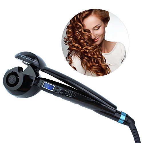 Professional Electric Hair Curler from AcerVea®- Best Professional Curling Effects for Long Hair - Flexible Electric Roller to Create Amazing Curls Every Time (Black)