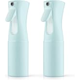 URAQT Hairdressing Water Sprayer 2 x 200 ml, Reusable Spray Can, Blue | Fine Continuous Mist for Hair, Spray Bottle for Clean