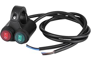 KEENSO Przełącznik kierownicy motocykla, 22 mm 4 typy uniwersalny motocykl kierownicę reflektora światła hamowania przeciwmgielne róg podwójny przycisk sterowania (D)