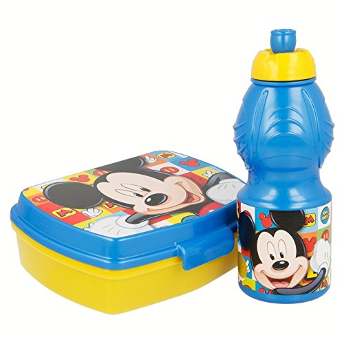 Preisvergleich Produktbild Mickey Mouse – Set Trinkflasche Sport und Sandwichmaker (Stor 19076)