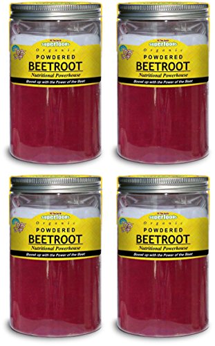 of The Earth SUPERFOODS Organic Beetroot Powder 250g (Pack of 4)