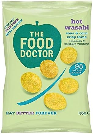 The Food Doctor Hot Wasabi Crisp Thins, 23 g, Pack of 10