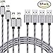 Price comparison product image iPhone Charger, AEDILYS 4Pack [3FT 3FT 6FT 10FT] Nylon Braided Lightning to USB Cable Fast Sync Charging Cord for iPhone 7/7 Plus/6s/6s Plus/6/6 Plus/5/5S/5C/SE/iPad and iPod (Gray,4Pack)