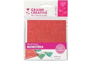 GRAINE CRÉATIVE Tappeto di Texture per Fimo - Monstera