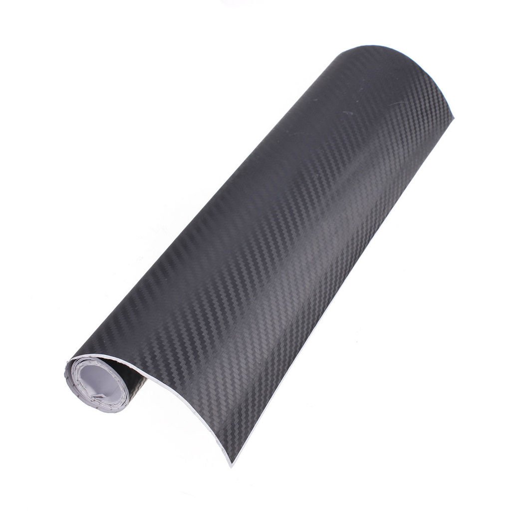 CVANU 12"x60" 3D Black Carbon Fiber Vinyl Car Wrap Sheet Roll Film Sticker Decal - Image 6