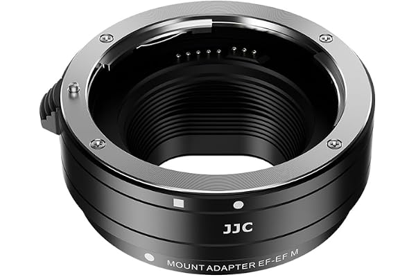 JJC EF-EOS M objektivmonteringsadapter för Canon EOS EF/EF-S-objektiv på Canon EF-M monteringskamera EOS M M2 M3 M5 M6 M6 Mark II M10 M50 M100 – elektronisk kommunikation stöds