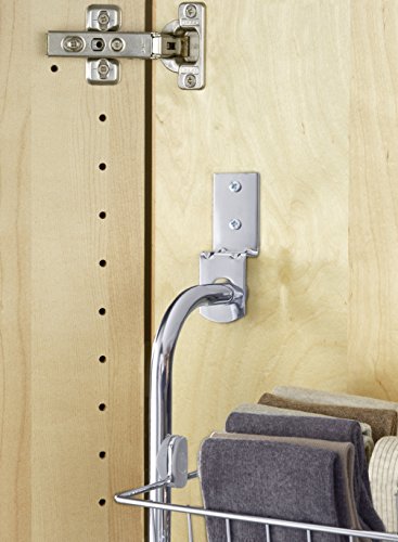 WENKO 4340033100 Türregal mit 4 Körben, verchromtes Metall, 50 x 109 x 14 cm, Silber glänzend - 5