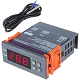 KKmoon Digitaler Temperaturregler, Thermoelement mit Sensor 3 wattsW, 240 voltsV