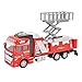 Produktbild Liying 1:48 Diecast Modell LKW Spielzeug Baufahrzeug Pull-back and Go Friction Kunststoff Auto Spielzeugauto Geschenk für Kinder Junge Feuerwehrauto Rettungsfahrzeug Rot