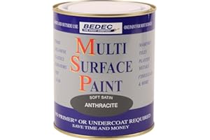 Bedec Multi Surface Paint Anthracite Grey Soft Satin 750ml