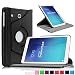 Produktbild Infiland Samsung Galaxy Tab E 9.6 Hülle Case - PU Ledertasche lederhülle 360° Drehbarer Stand Cover Case Schutzhülle Tasche Etui für Samsung Galaxy Tab E T560N / T561N 24,3 cm (9,6 Zoll) Tablet-PC(Schwarz)