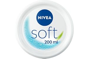 NIVEA Soft återfuktande kräm, 200 ml | Ansikts-, kropps- och handkräm med vitamin E och jojobaolja, djup återfuktning, närande hudvård, snabbabsorberande
