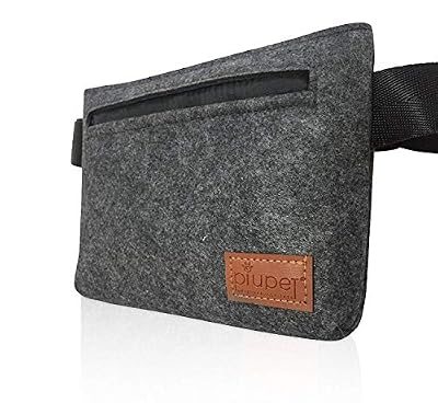 PiuPet Premium Sac à friandises pour Chien de Sac d'alimentation en Feutre | Idéal pour Le entraînement des Chiens | Haute qualité et avec goût |