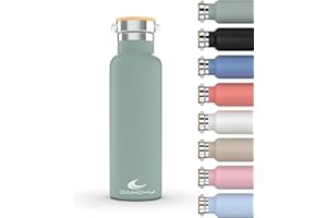 Daikoku Botella Agua Acero Inoxidable - 750ml - Botella Térmica - Bebidas Frías 24 Horas y Calientes 12 Horas - Botella Agua Antigoteo - Doble Pared Libre de BPA - Cantimplora Termica - Verde Pastel