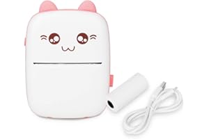 FDIT Mini Blue Pink Photo Printer for Bluetooth Wireless High Resolution Peripage Pocket Mobile Phone Support for Topic Search (2#)